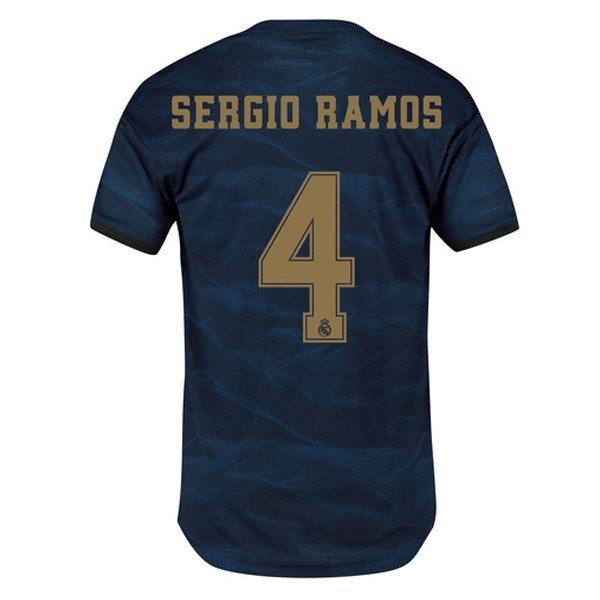 Camiseta Real Madrid NO.4 Sergio Ramos 2ª 2019-2020 Azul